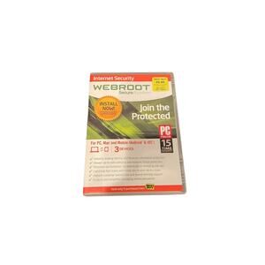 WEBROOT Secure Anywhere Internet Security Software New PC Mac and Mobile